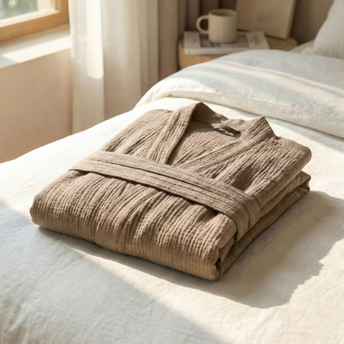 The Four-Seasons Bathrobe - 100% Muslin Cotton