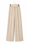 Wide-Leg Pleated Trousers