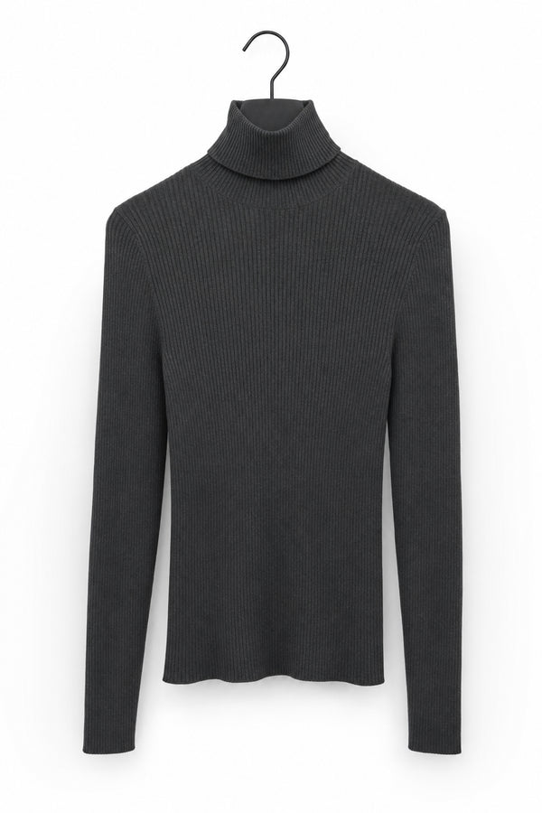 Ribbed Turtleneck Top