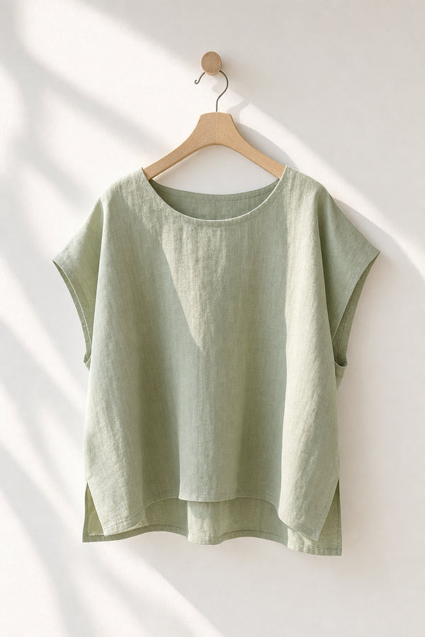 Linen Draped Top