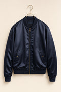 Minimalist Satin Bomber