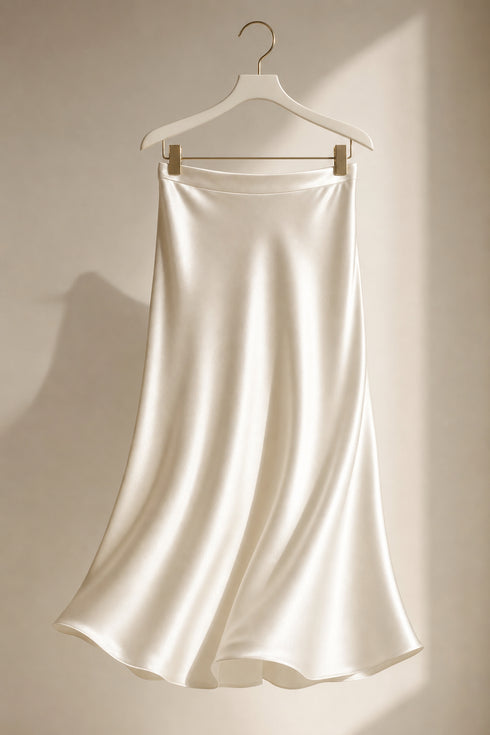 Silk Midi Skirt