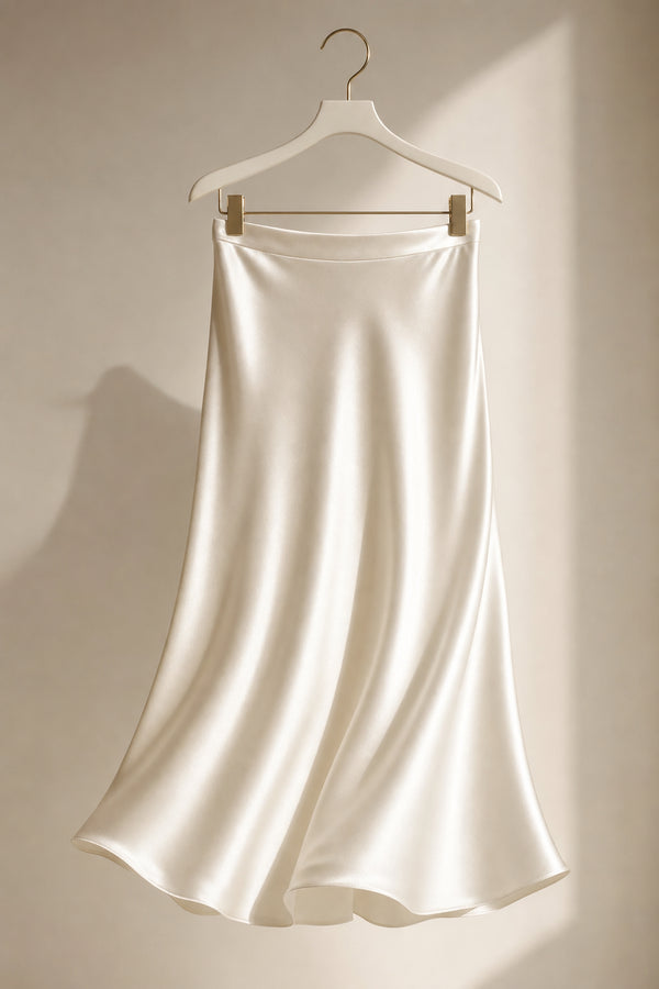 Silk Midi Skirt