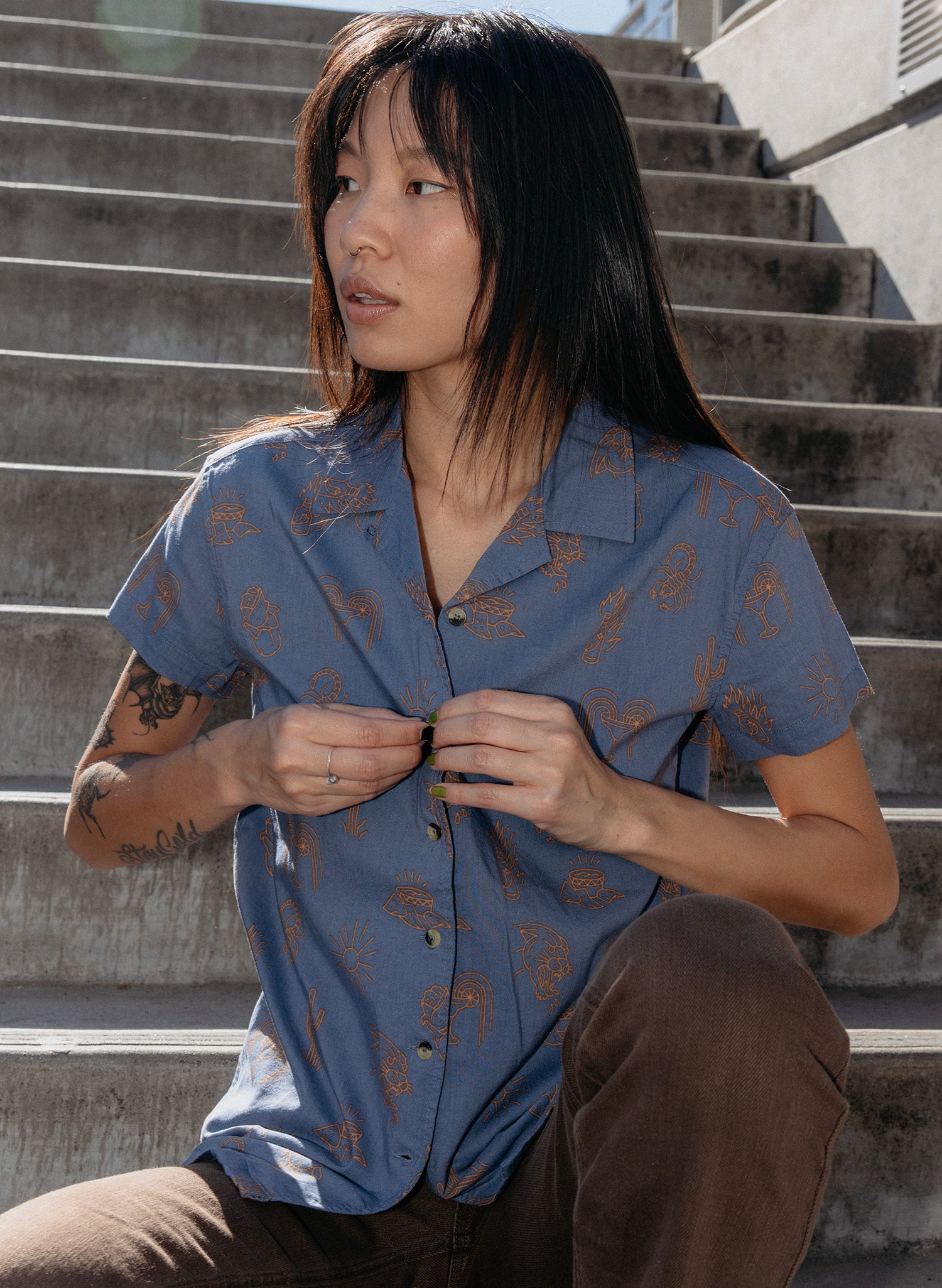 Adios Burritos Button-Up